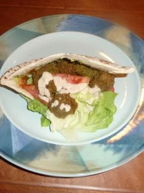 A plate with some food on it
